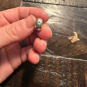 Authentic Pandora leaf charm clip with crystals